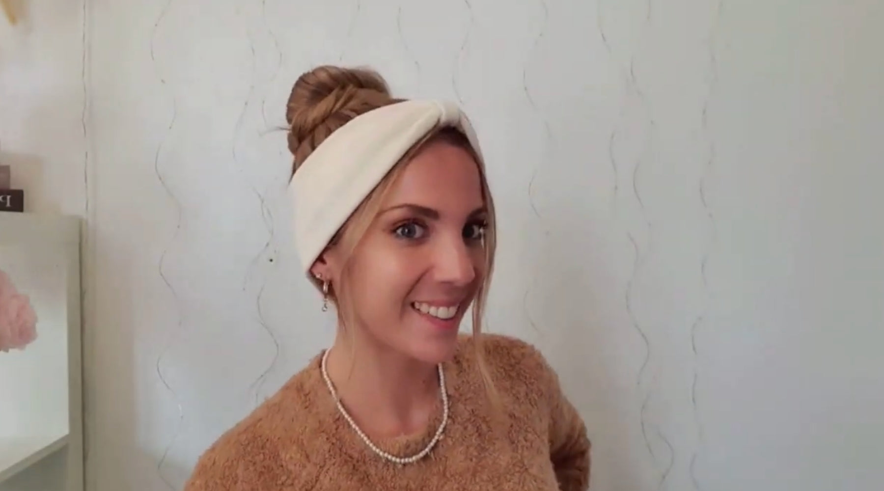 Chignon haut et bandeau en velours bio