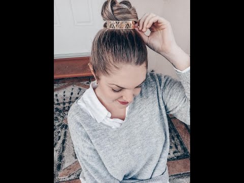 VIDEO DE TUTORIEL POUR REALISER UN CHIGNON FLOU AVEC UN BUN CUFF MANCHETTE A CHIGNON