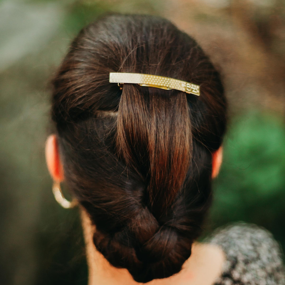 Barrette à Cheveux Dorée Strass Cristal Ambre Topaze NY Fashion Accessories