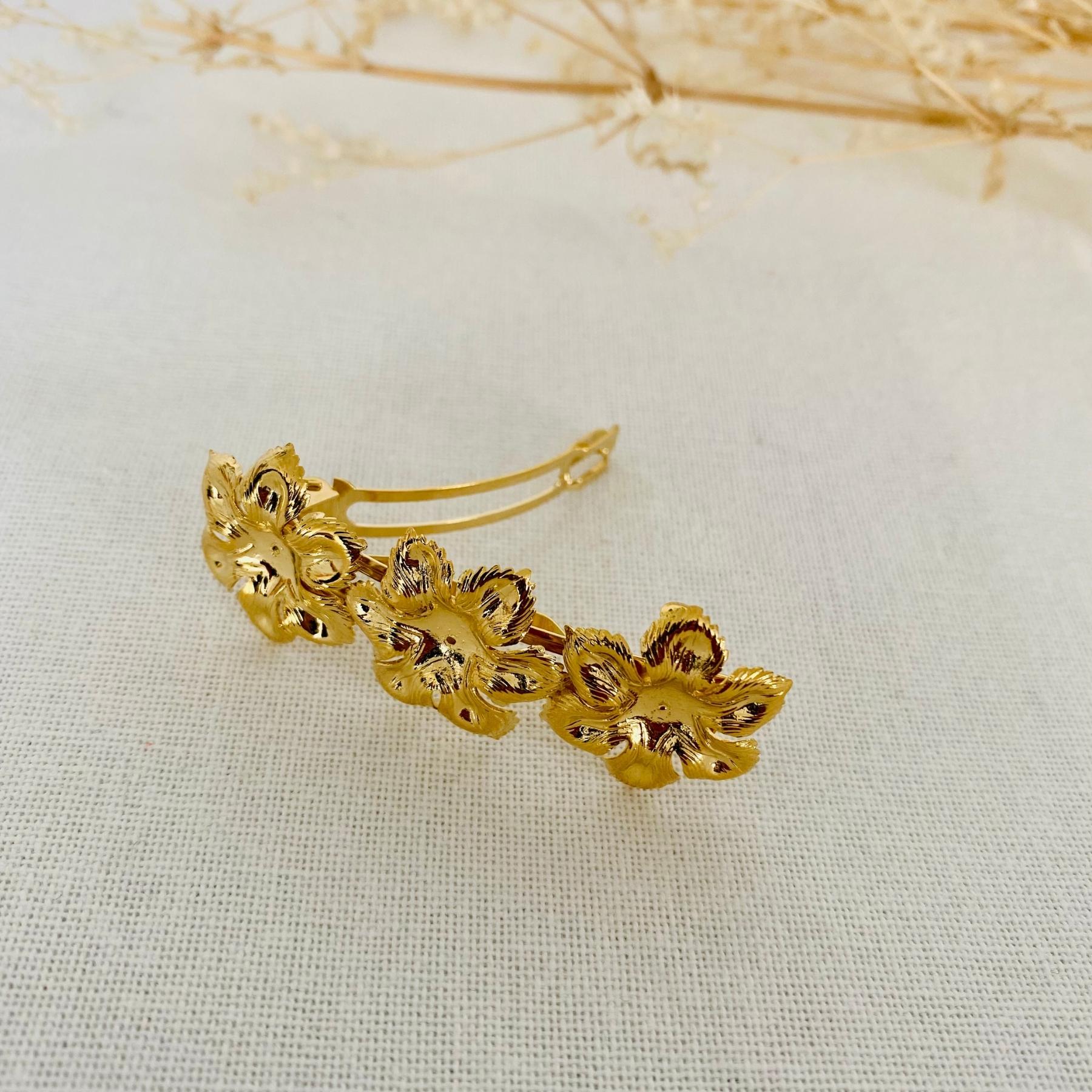 Small golden hair clip Orphée