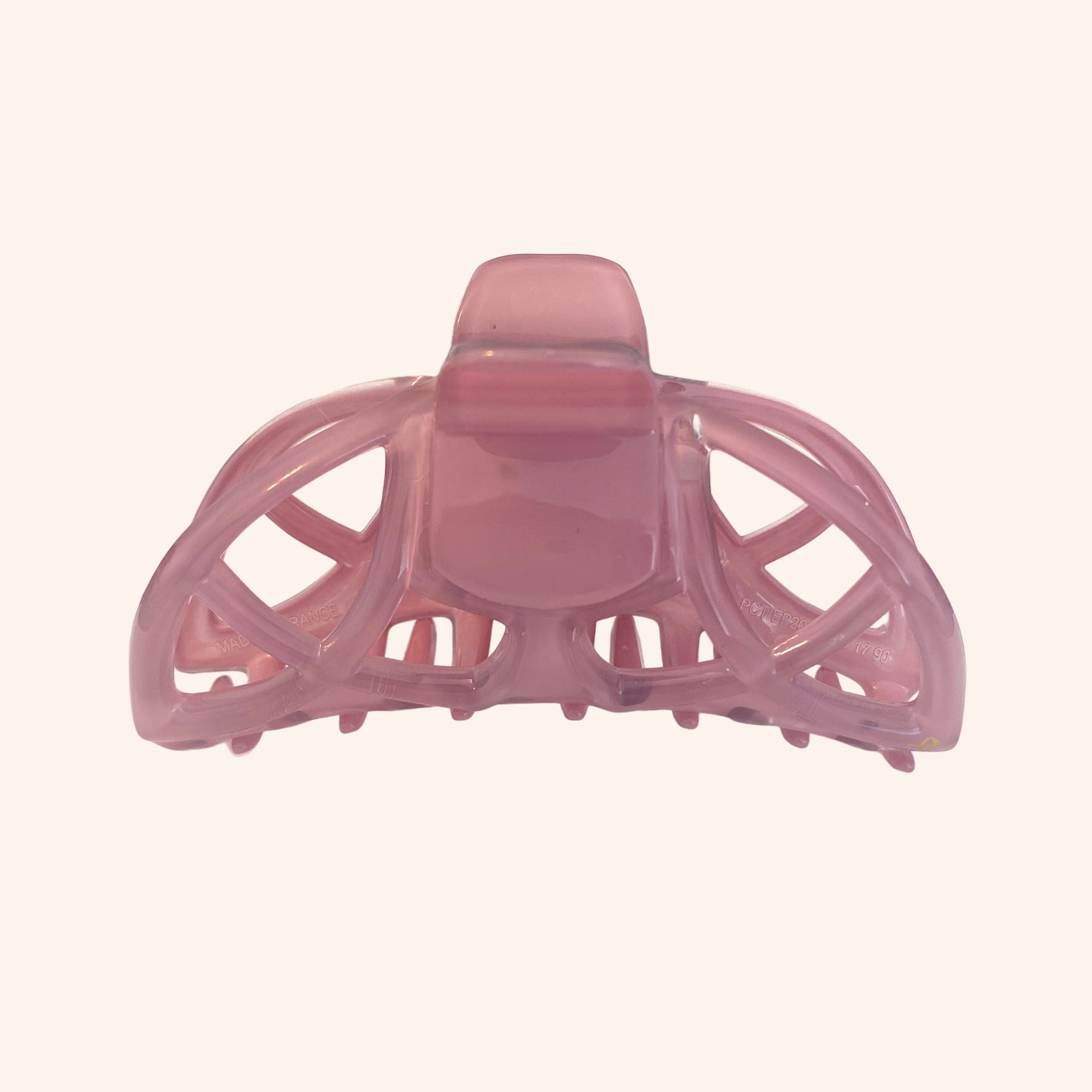 GRANDE PINCE A CHEVEUX CRABE ROSE MADE IN FRANCE 